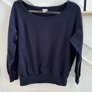 L’AGENCE Navy 3/4 Sleeve Sweatshirt size small